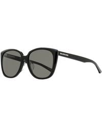 Balenciaga - Alternative Fit Sunglasses Bb0175Sa 001 57Mm Plastic (Acetate) - Lyst