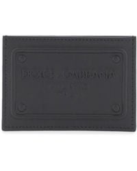 Dolce & Gabbana - Embossed Logo Leather Cardholder - Lyst