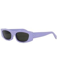 Celine - Sunglasses Cat Eye Full Rim, Shiny Liliac Frame And Smoke Lens Cl40245U78A - Lyst