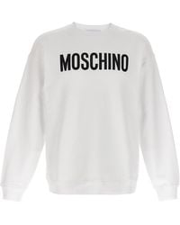 Moschino - Bold Logo Print Organic Cotton Sweatshirt - Lyst