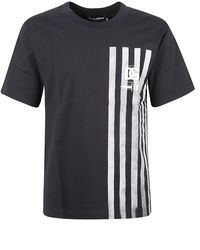 Dolce & Gabbana - Stripe Detail Logo T-shirt - Lyst