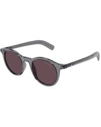 Montblanc - Sunglasses Square Full Rim, Shiny Frame And Lens Mb0353S003 - Lyst