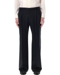 Dolce & Gabbana - Stretch Virgin Wool Pants With Straight Leg - Lyst