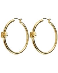 Dolce & Gabbana - Colored Creole Earrings With Dg Logo - Lyst