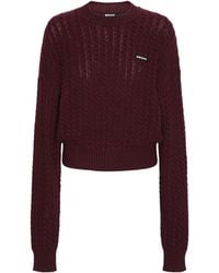 ROTATE BIRGER CHRISTENSEN - Cable Crewneck Sweater - Lyst