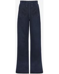 Maison Margiela - Cotton Pants With Herringbone Pattern Trousers - Lyst