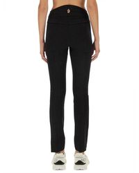 Moncler - Slim Fit Pants With Logo Polyamide Nylon Trousers - Lyst