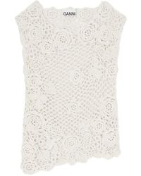 Ganni - Neutrals Tops - Lyst
