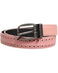 Dolce & Gabbana - Leather Perforated Belt - Lyst