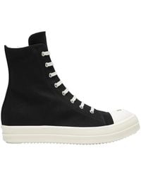 Rick Owens - High-Top Canvas Sneakers - Lyst