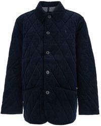 Polo Ralph Lauren - Jacket With Classic Collar And Pony Embroidery On The Front - Lyst