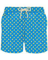 Mc2 Saint Barth - Light Fabric Swim Shorts With Ducky Print - Lyst
