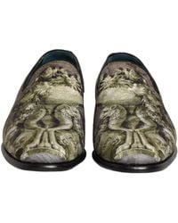 Dolce & Gabbana - Baroque Print Slip On Loafers Shoes Leather - Lyst