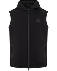 Dolce & Gabbana - Hooded Vest Cotton Waistcoats & Gilets - Lyst