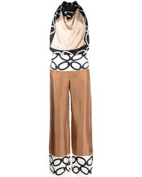 Valentino - Chain 1967 Foulard Silk Jumpsuit - Lyst