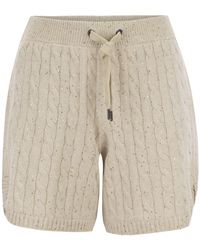 Brunello Cucinelli - Cable Knit Trousers - Lyst