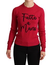 Dolce & Gabbana - Embroidered Cashmere Wool Pullover Sweater - Lyst