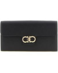 Ferragamo - Gancini Wallet On Chain - Lyst