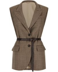 Brunello Cucinelli - Virgin Wool Sleeveless Jacket Clothing - Lyst