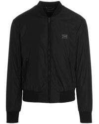 Dolce & Gabbana - Zip-up Leather Bomber Jacket - Lyst