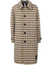 Marni - Reversible Wool Coat With Check Pattern - Lyst