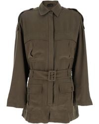 ANDAMANE - Vania Jumpsuit With Classic Collar And Adjustable And Removable Belt - Lyst
