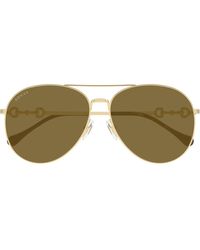 Gucci - Aviator Frame Sunglasses - Lyst