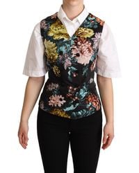 Dolce & Gabbana - Exquisite Floral Jacquard Waistcoat - Lyst