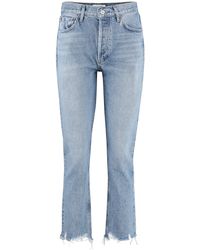 Agolde - Riley Cropped Straight Leg Jeans - Lyst
