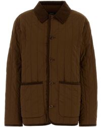 A.P.C. - Brown Stretch Nylon Leone Jacket - Lyst