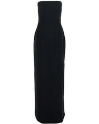 Solace London - 'Anderson' Long Dress With Bare Shoulder And Back Slit - Lyst