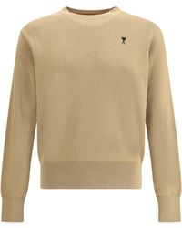 Ami Paris - Pull Col Rond Ami De Coeur - Lyst