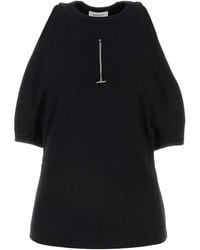 McQueen - Alexander Mcqueen Ribbed Cotton Sweater - Lyst