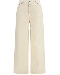 Golden Goose - Bicolor Cotton Relaxed Fit Jeans - Lyst