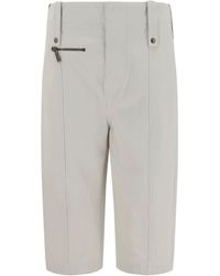 Burberry - Cotton Capri Pants - Lyst