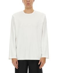 Helmut Lang - Logo T-Shirt Cotton T-Shirts - Lyst