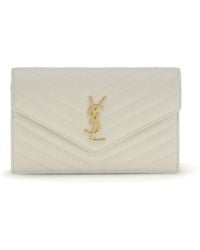 Saint Laurent - Cassandre Mini Shoulder Bag Calf Leather Bos Taurus Wallet - Lyst