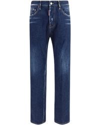 DSquared² - Straight Leg Denim Jeans Cotton - Lyst