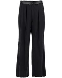 Juun.J - Trousers With Built-In Belt And Pleated Design - Lyst