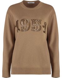 Max Mara - Plush Wool And Cashmere Sweater With Sequin Detailing - Lyst