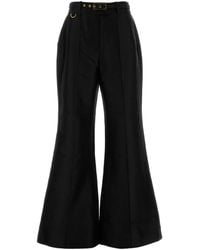Zimmermann - Black Wool Blend Hypnotic Flared Pant - Lyst