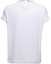 Brunello Cucinelli - T-Shirt With Monile Neck - Lyst