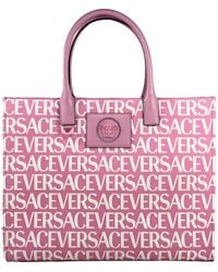 Versace - Medusa Large Canvas Large Tote Bag Baby Pink - Lyst