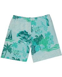 Laneus - Côte Dazur Cotton Shorts - Lyst
