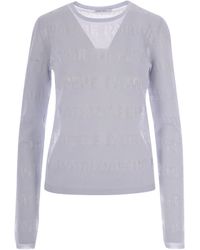 Patrizia Pepe - Crew Neck Logo Sweater - Lyst
