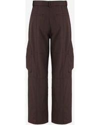 Frankie Shop - Cargo Pants Wool-Blend Polyester Trousers - Lyst
