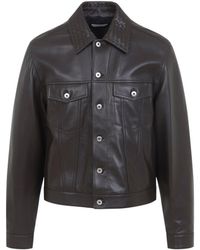 Bottega Veneta - Intrecciato Collar Jacket - Lyst