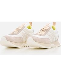 Moncler - Quilted Nylon Suede Lace-up Sneakers - Lyst