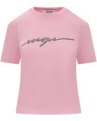 MSGM - Massimo Giorgetti T-shirt - Lyst