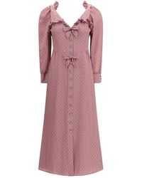 Alessandra Rich - Silk Casual Dress - Lyst